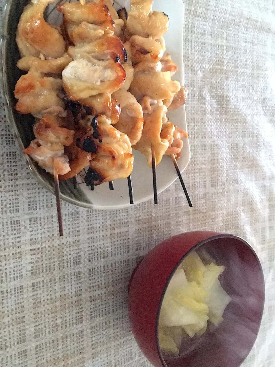 焼き鳥と茹で汁のスープ|ひかさん