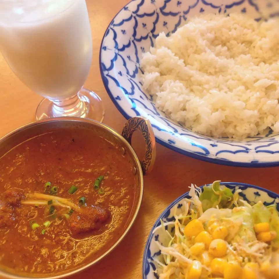 Snapdishの料理写真:九品仏 サハラ マトンカレーセット|Gigi Cafeさん