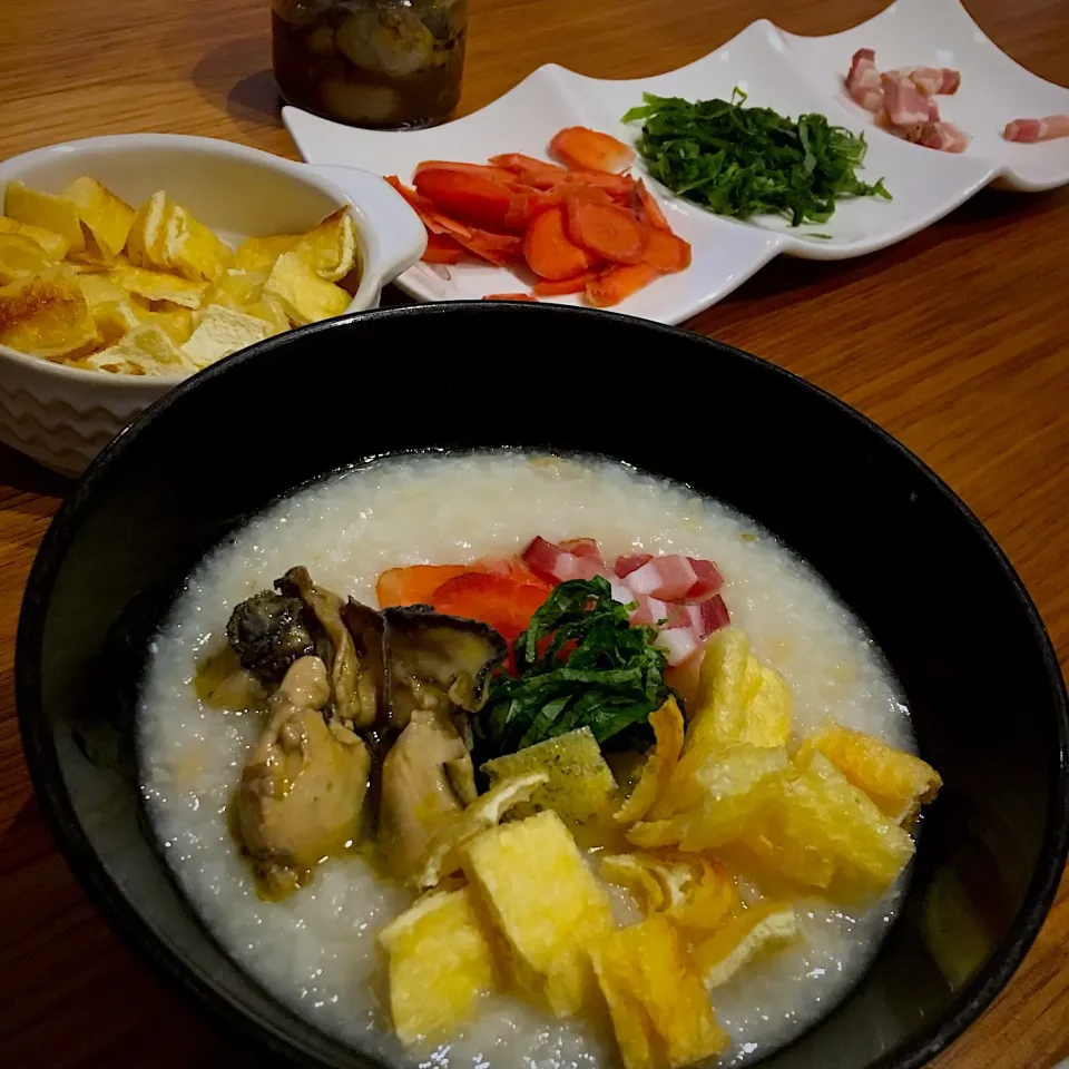 Snapdishの料理写真:中華粥🥣あさごはん|くろあおさん