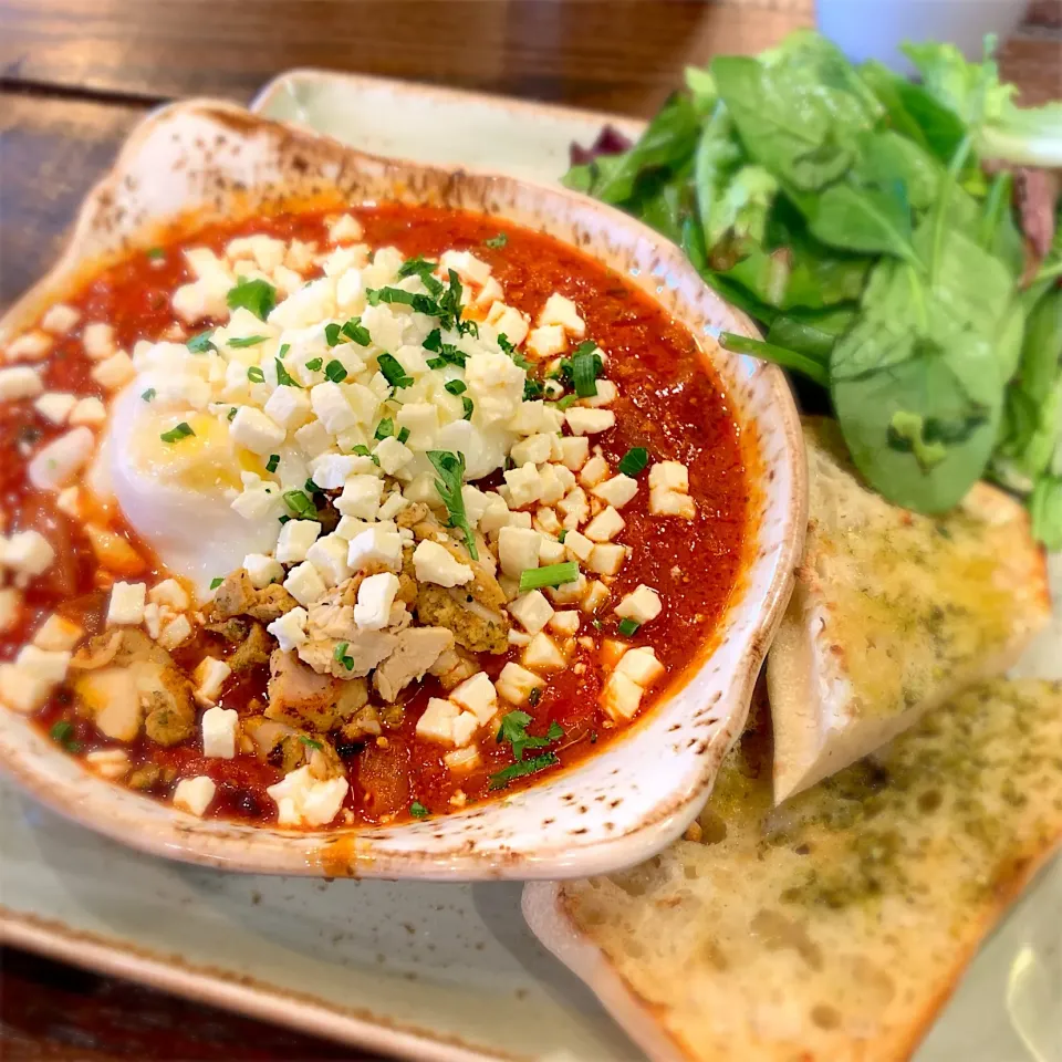 Snapdishの料理写真:#shakshuka with chicken|Junya Tanakaさん