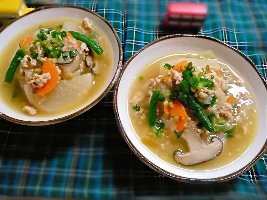 鶏ひき肉大根♡野菜たっぷり餡掛け🌷1/24|花ママさん