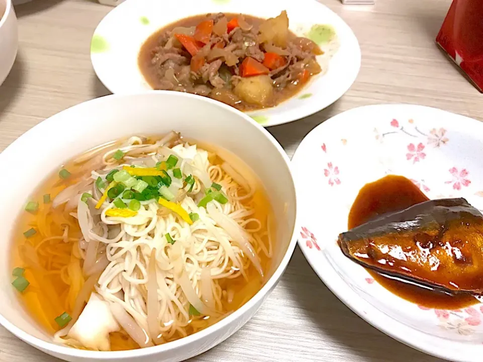 柚子にゅうめん
肉じゃが
サバの味噌煮|みるりんさん