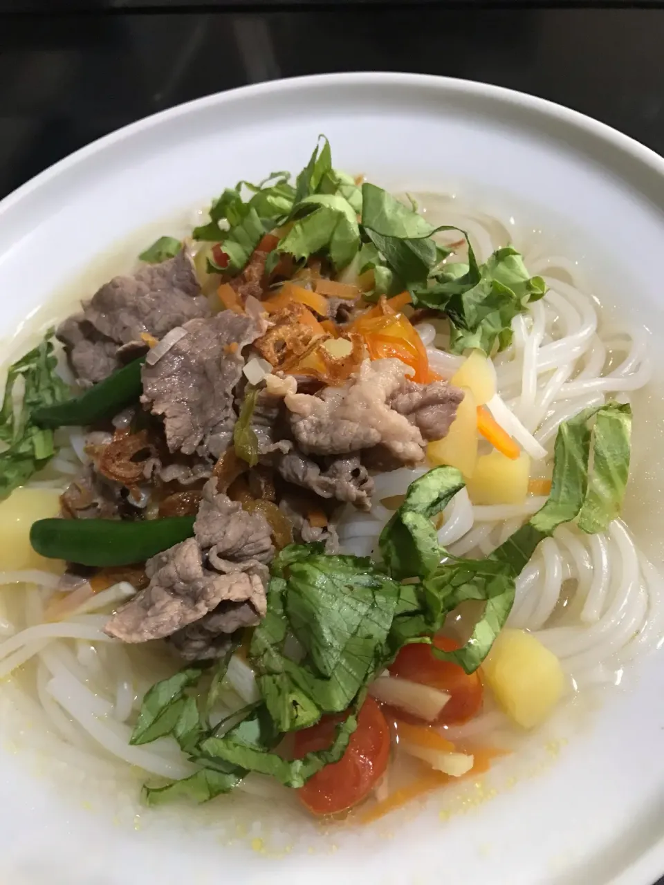 Vermicelli Rice Noodles with Sukiyaki Beef Soup|Joha Hassanさん