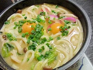 Mまなみんさんの簡単！味噌煮込みうどん♪ #楽天レシピ|楽天レシピさん