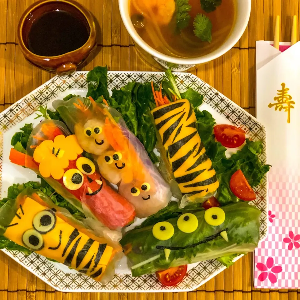 Snapdishの料理写真:合格祈願の生春巻き|mackyさん