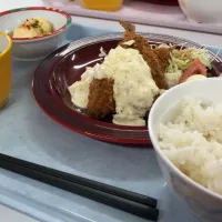 Snapdishの料理写真:アジフライ定食#東京女子体育大学|Sunさん