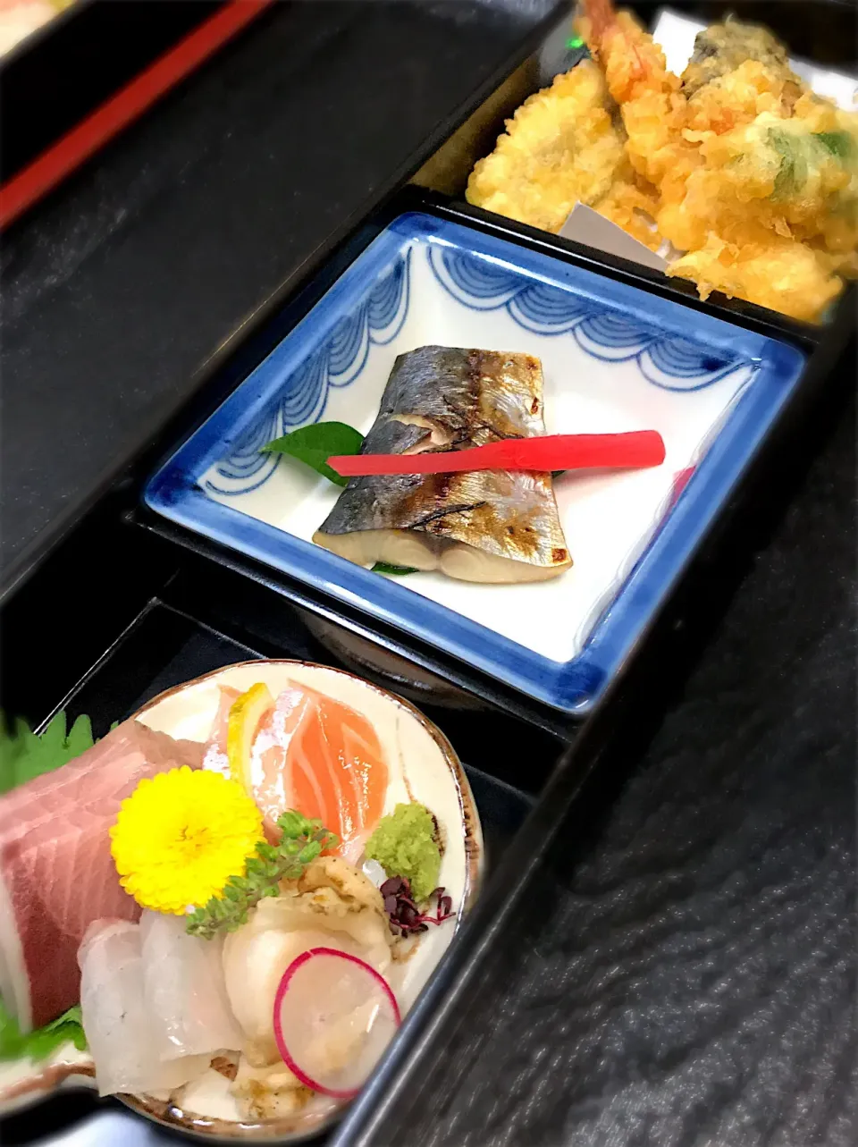 5000円弁当 刺身 天ぷら 焼物|料理長さん