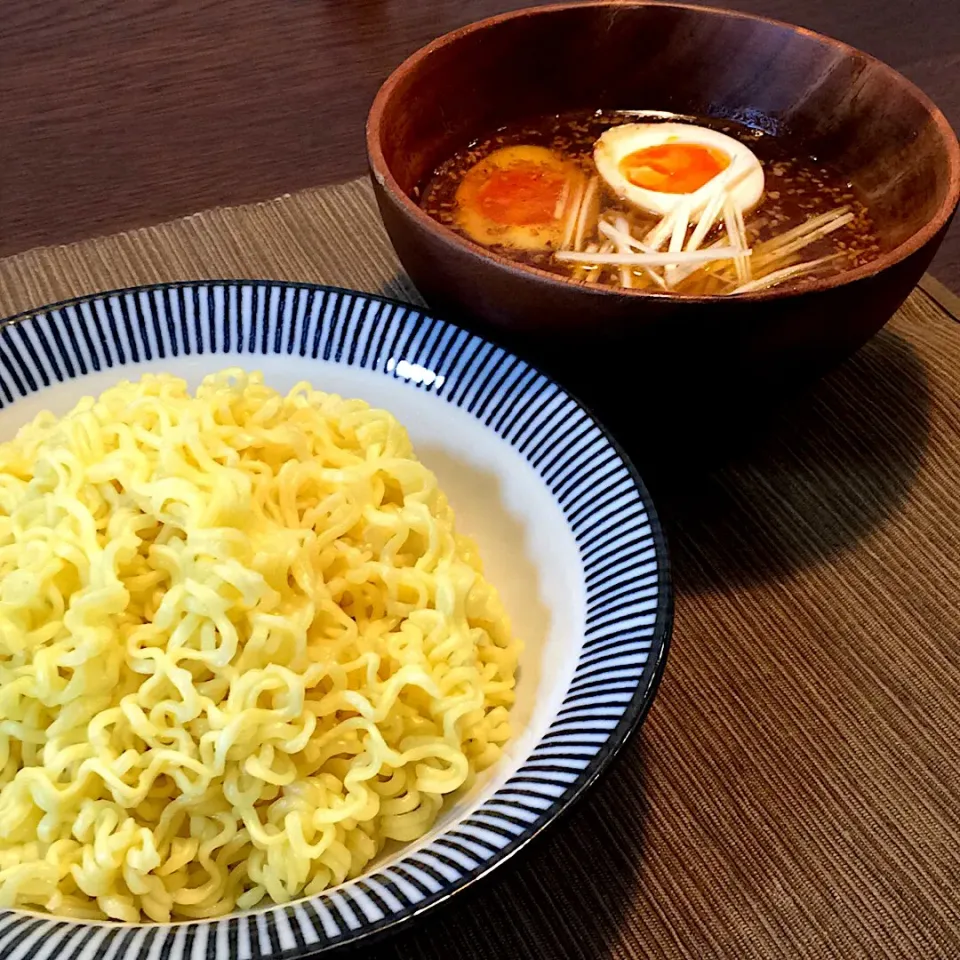 サリ麺で自家製つけ麺|モスグリーンさん