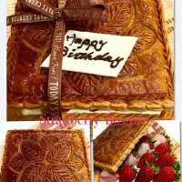 Snapdishの料理写真:Birthday cake 
"苺のBox pie"|bakedpieさん