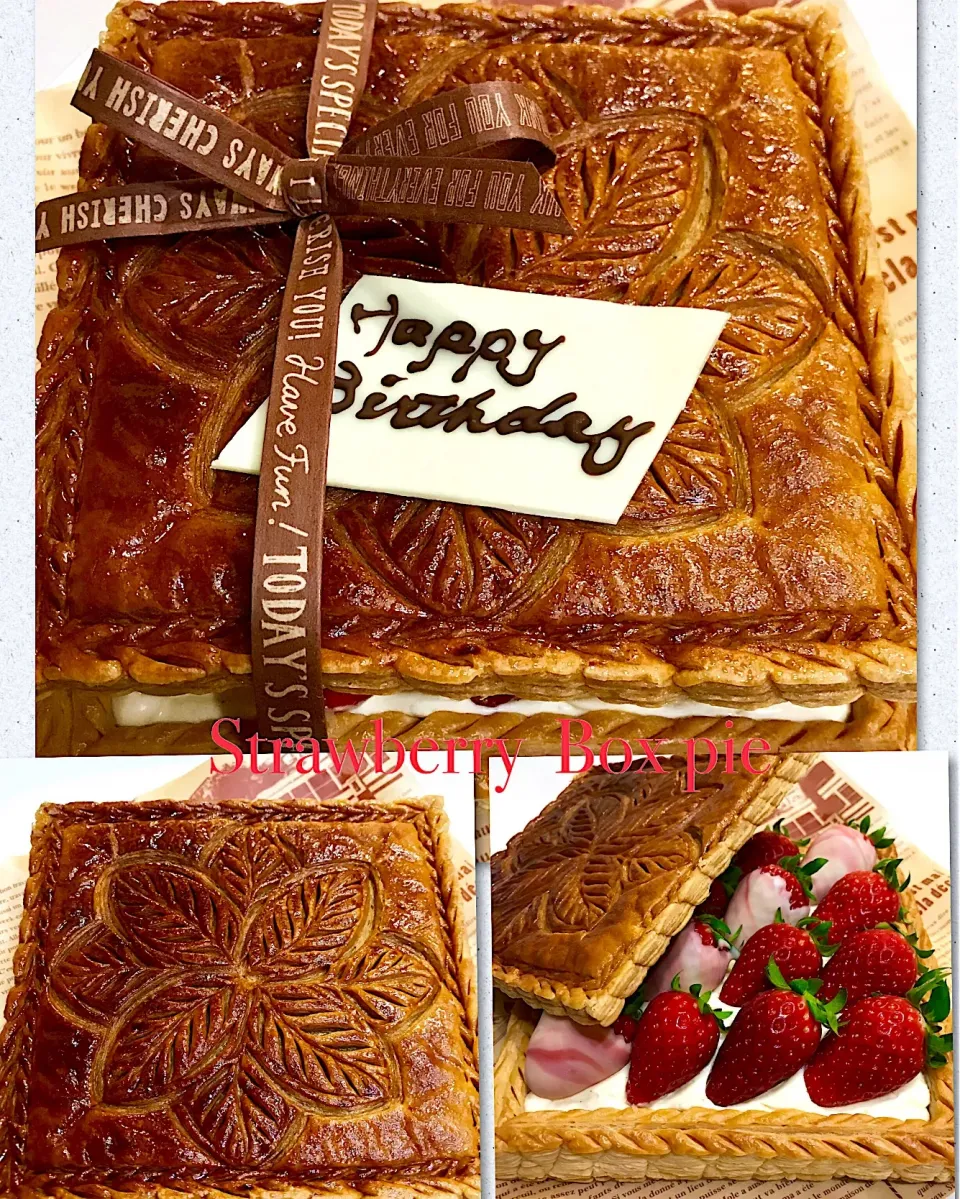 Birthday cake 
"苺のBox pie"|bakedpieさん