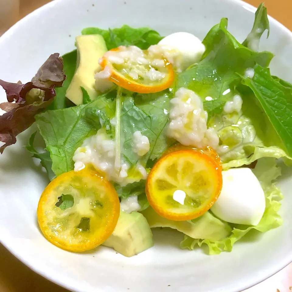 Snapdishの料理写真:#金柑入りサラダ🥗
塩麹とオリーブオイルでいただきました💕|Yu Yu mamaさん