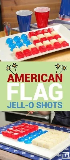 Snapdishの料理写真:American flag Jell-O shots|jaedonjadeさん