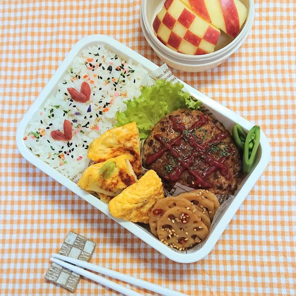 Snapdishの料理写真:《ハンバーグ弁当》|yokko**さん