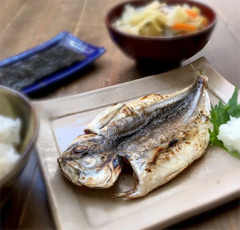 鯵の干物で朝ごはん|koji toyodaさん