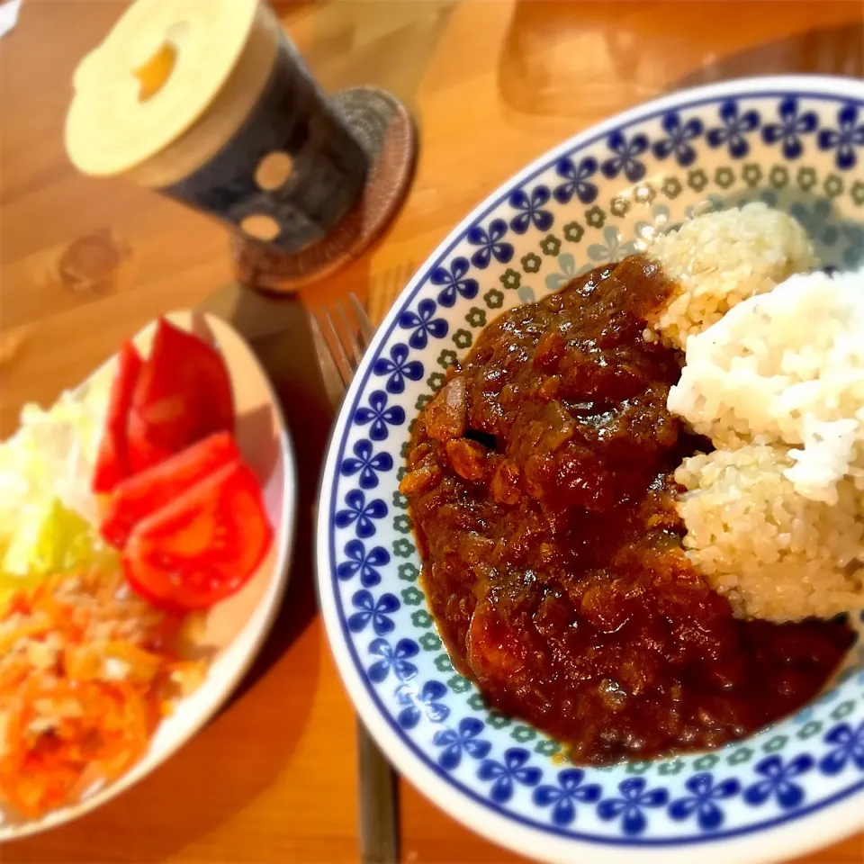 チキンカレーの夕食|はらぺこ青虫さん