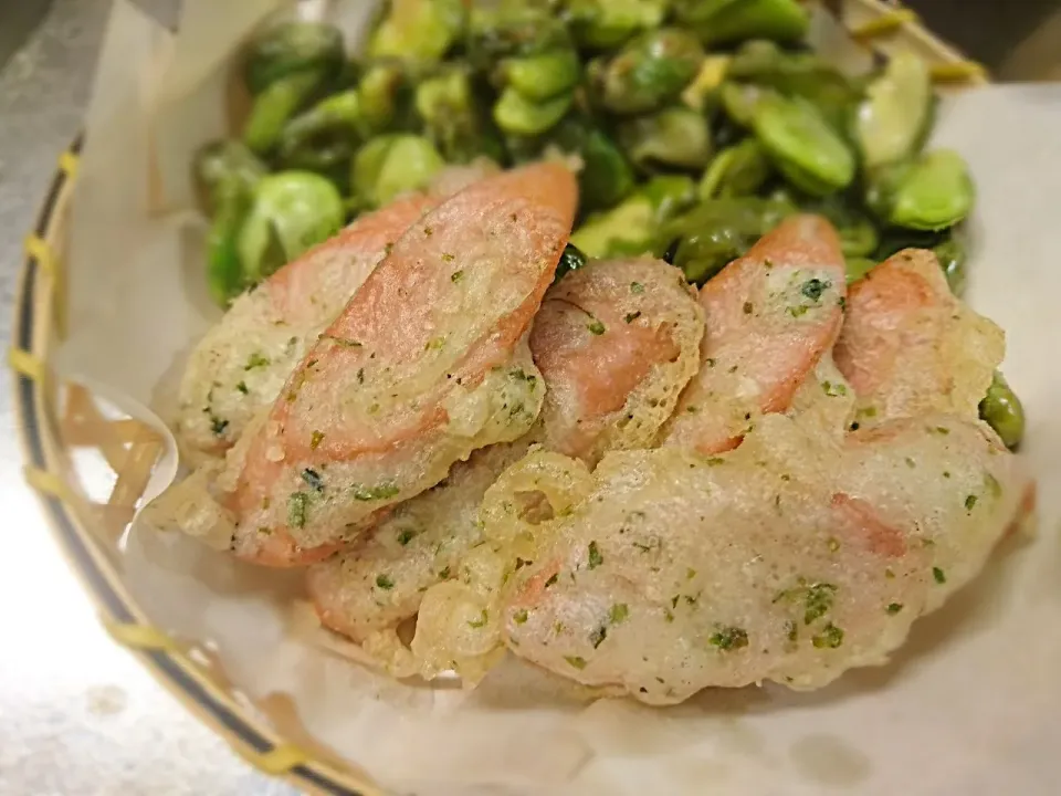 魚肉ソーセージの磯辺揚げ♪|yokoさん