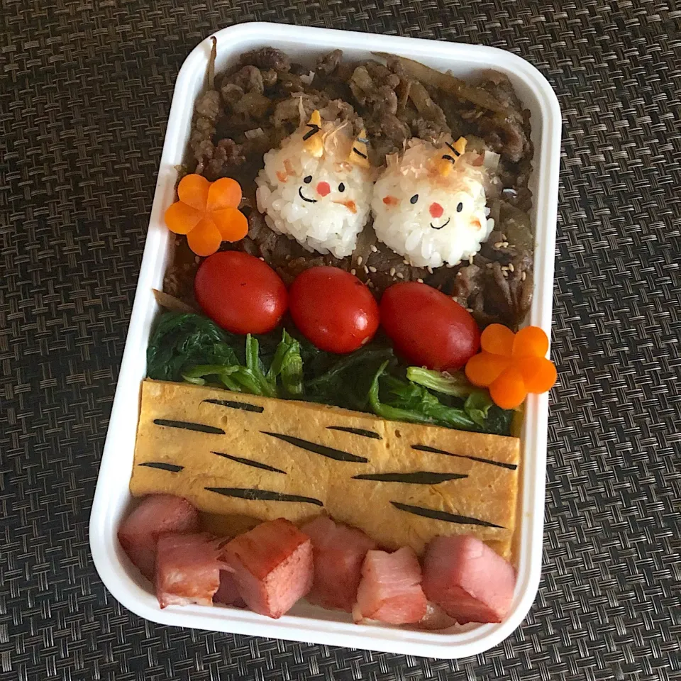 Snapdishの料理写真:今日のおべんと★節分牛しぐれ煮弁当|emichococo625さん