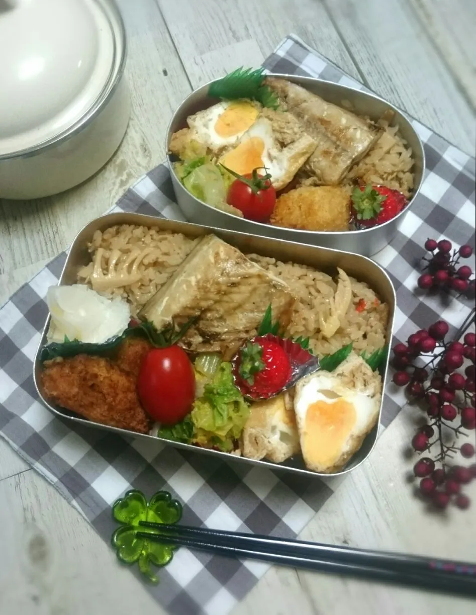 たけのこと鮭の炊き込みご飯弁当
 #炊き込みご飯
 #たけのこご飯|okamichanさん