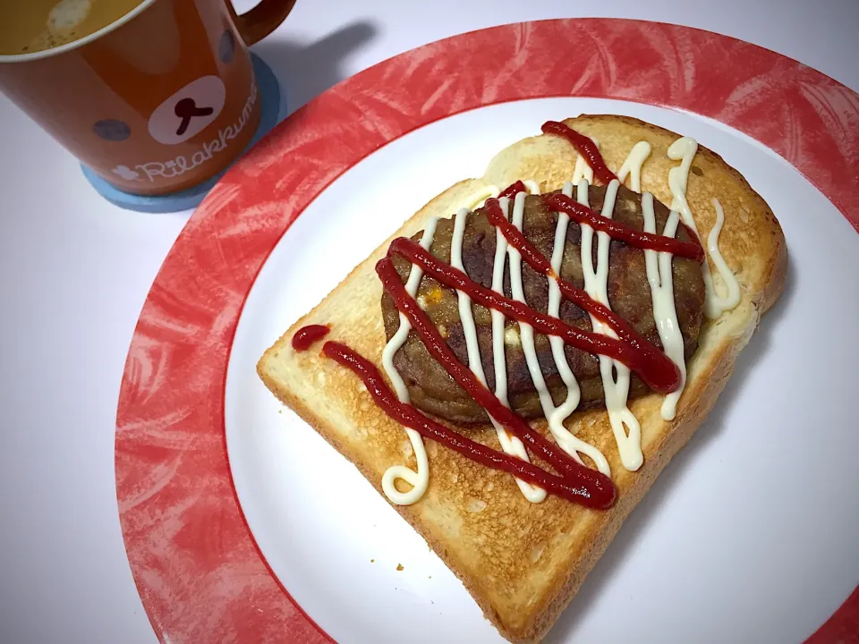 朝は、チーズインハンバーグトースト🥪
#チーズインマルシンハンバーグ|Kojiさん