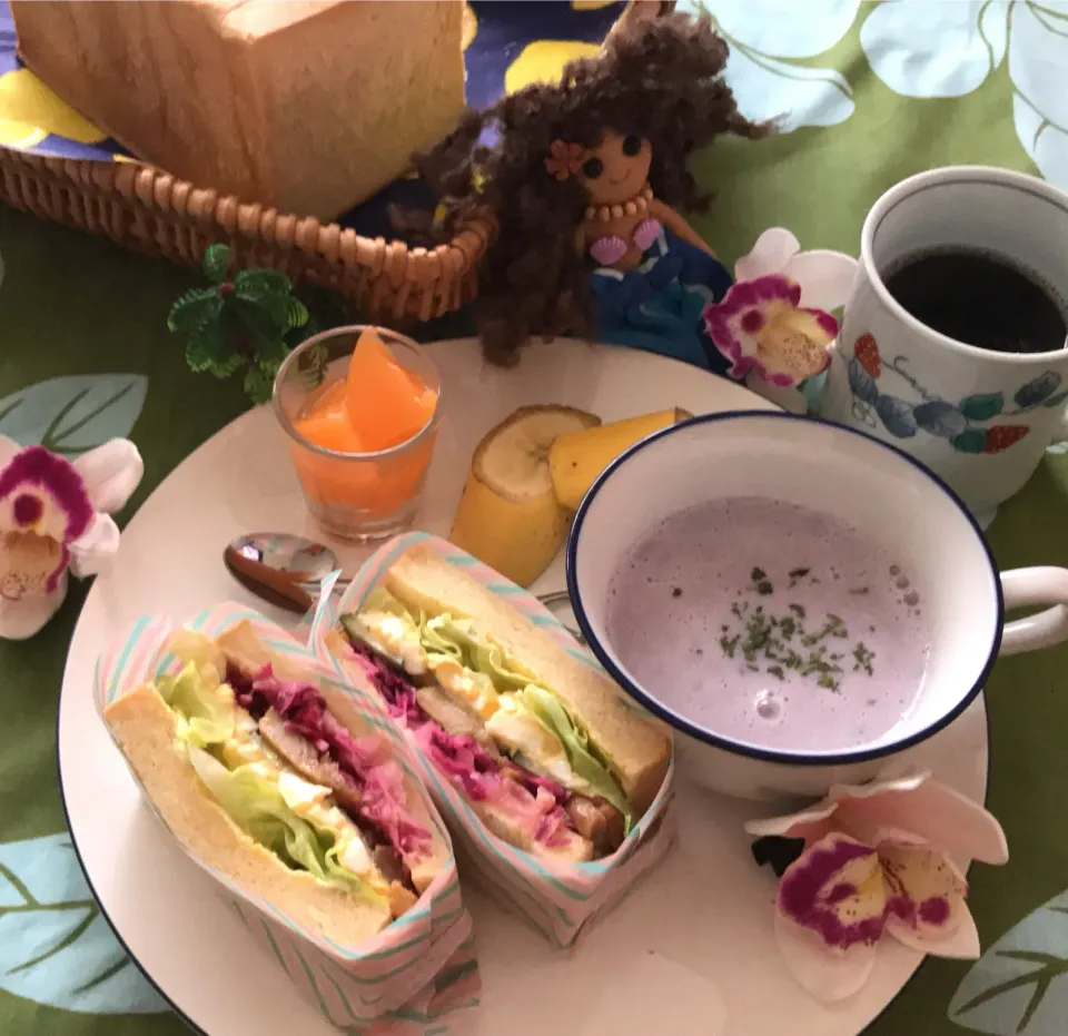 失敗作やけど味は美味しいサンドで朝ごパン🍞|noeさん