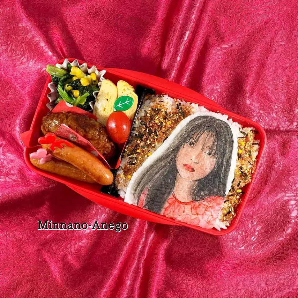 乃木坂46『齋藤飛鳥』弁当
 #オブラートアート 
 #オブアート 
 #似顔絵弁当|みんなのあねごさん