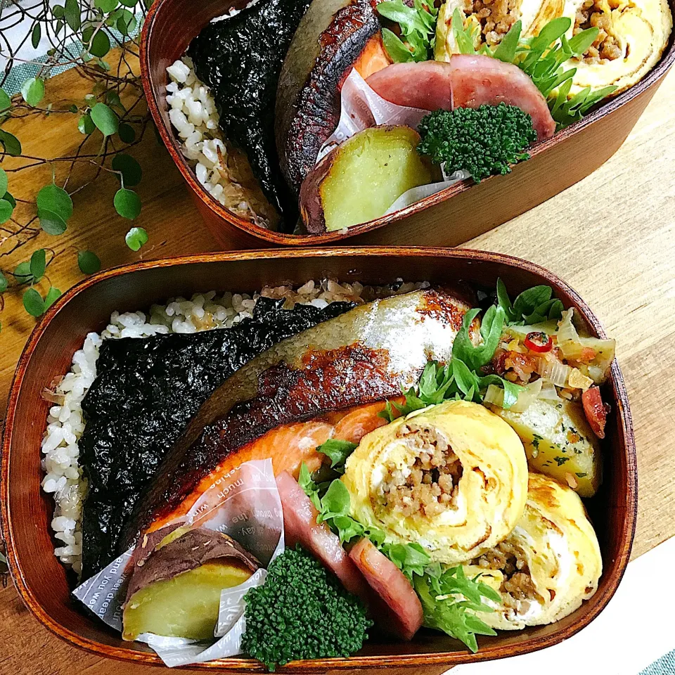 Snapdishの料理写真:2019.01.30 家族のお弁当|＊emio＊さん