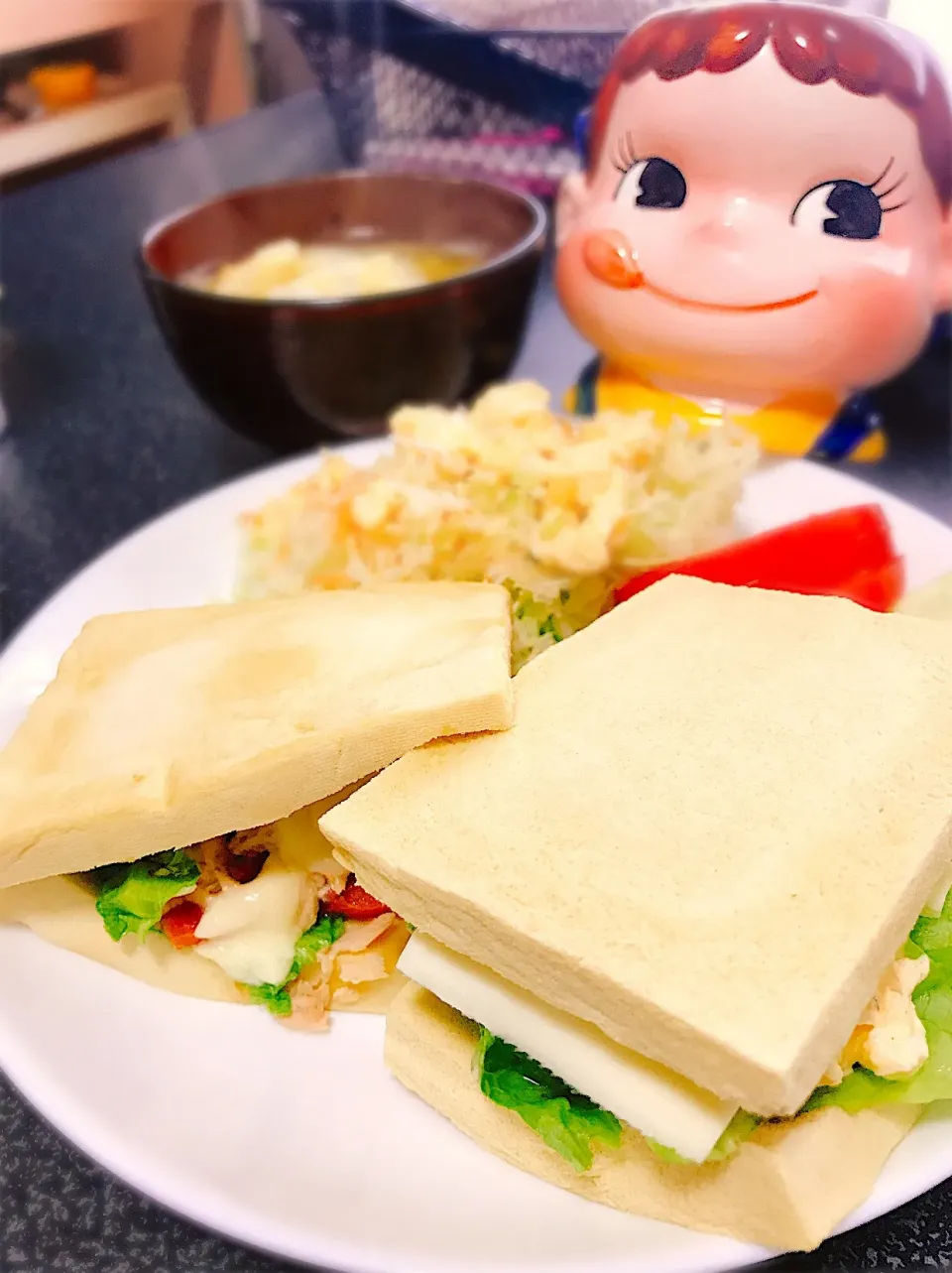 糖質オフ♡高野豆腐パンでサンドイッチ。|ぽき。さん