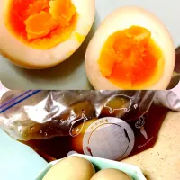 Snapdishの料理写真:初めての味玉さん🥚|なぎ蛙🐸さん