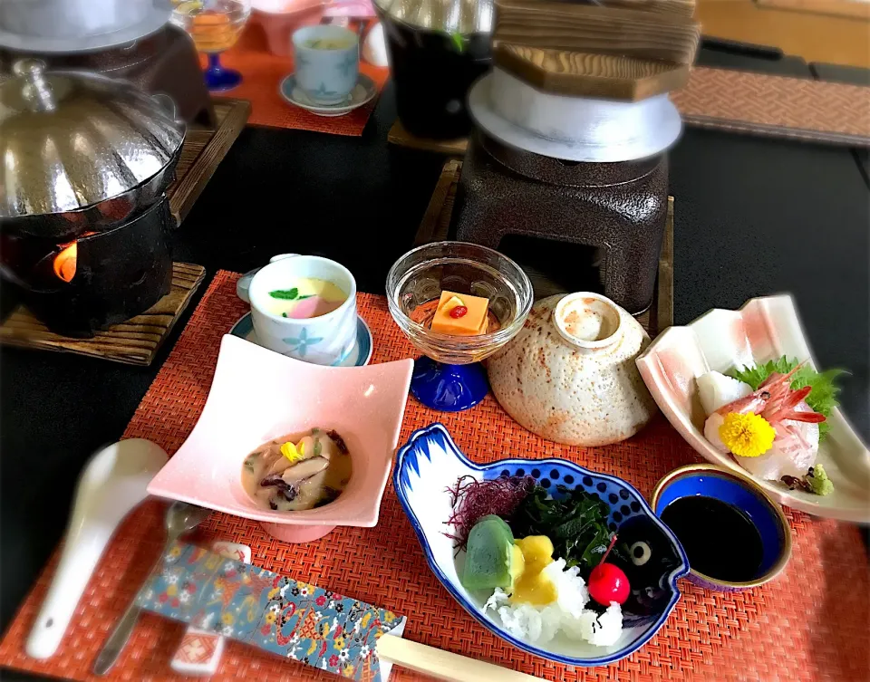 旅館晩ご飯|チカさん