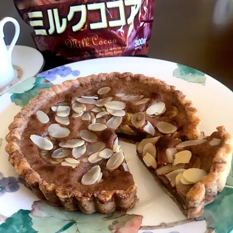 「香り高いミルクココア」を使ってみたSnapdishの料理・レシピ写真:sakurakoさんの料理 チョコレートタルト  小さな🍌バナナチョコタルト🍌
#香り高いミルクココア#チョコレートタルト