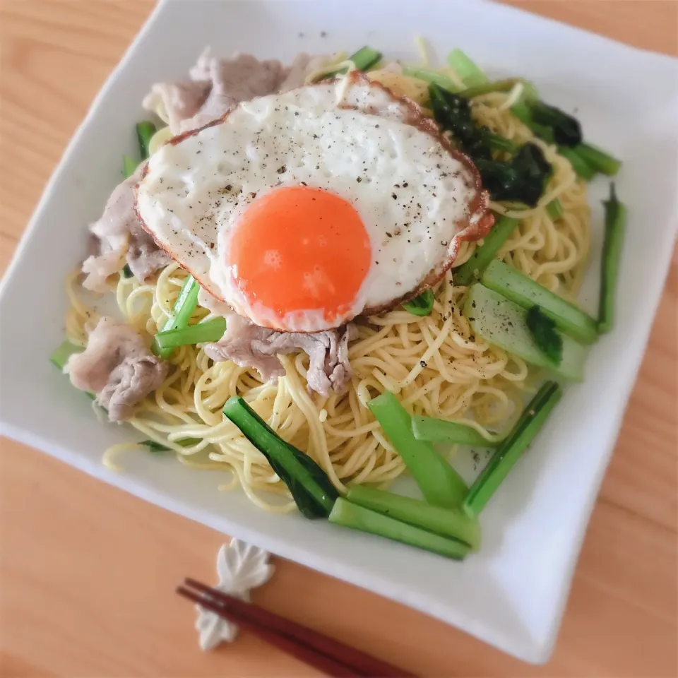 ナンプラー焼きそば(  ･᷄-･᷅ )お昼ごはん|サチャンさん