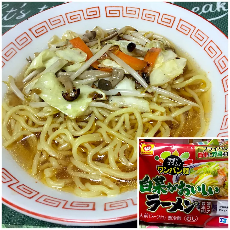 白菜がおいしいラーメン
野菜がススム！ワンパン麺
白菜無かったのでキャベツで😆|Shin_chanさん