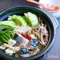 簡単♪節約♪超絶品♡塩にんにくのやみつきサバ缶鍋♡♡