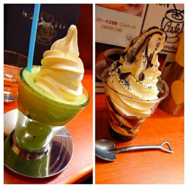 🍦カプチーノソフトクリーム&抹茶オレソフトクリーム @道の駅ニコニコ本陣🍵|メイメイda.さん