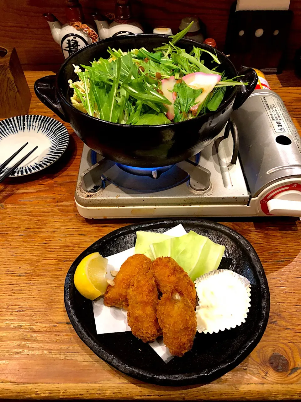 久々にカレー鍋とカキフライ😋|すかラインさん