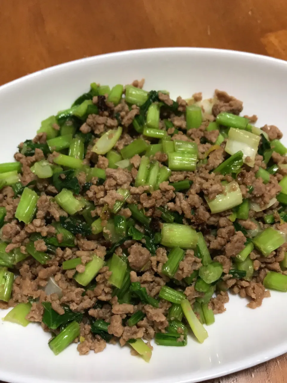 カブの葉っぱとひき肉炒め|namamaさん