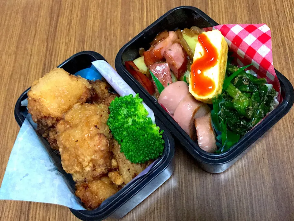 中３男子弁当♡鶏のから揚げ|utaさん