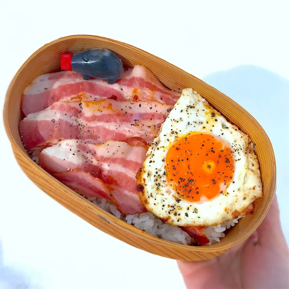 bacon and eggs bento🍳🥓|呑兵衛料理家 おねこさん