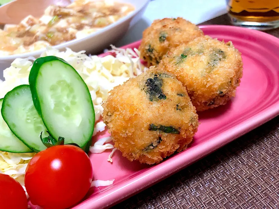 鶏ひき肉ほうれん草のチーズボール揚げ|yuuさん