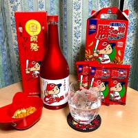 本格芋焼酎 日南発（ひなた） & 亀田の勝ちの種 お好み焼風味