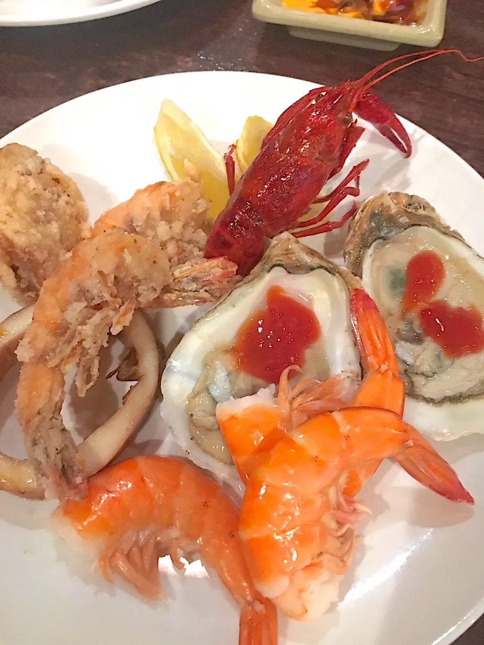 Assorted seafood plate #seafoodplate|🌺IAnneさん