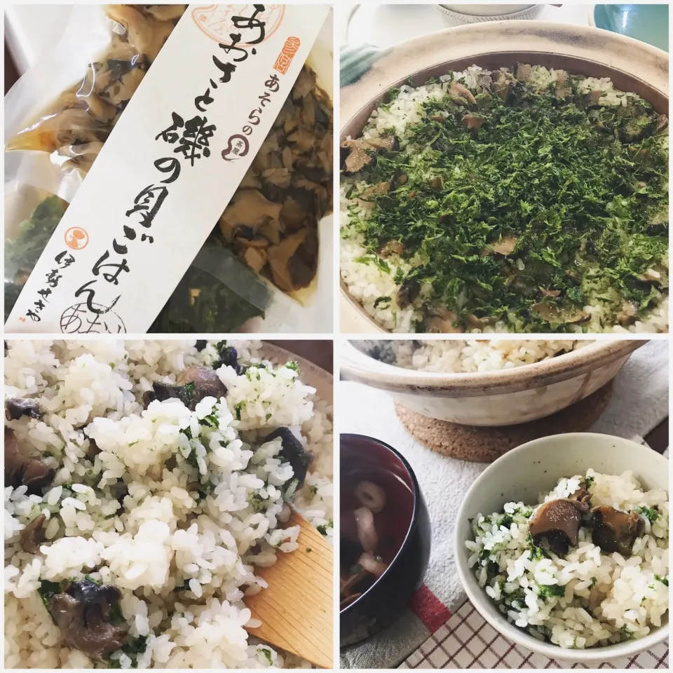 Snapdishの料理写真:あおさと磯の貝ごはん|麻紀子さん