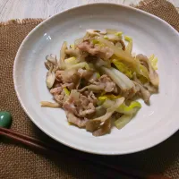 Snapdishの料理写真:豚バラ肉と白菜の柚子胡椒炒め