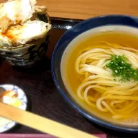 Snapdishの料理写真:ひやあつ ミニ天丼  at  げんき|natsu.さん