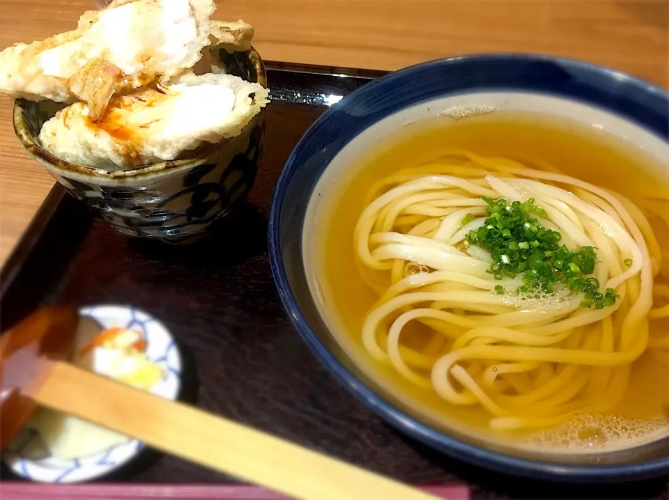 Snapdishの料理写真:ひやあつ ミニ天丼  at  げんき|natsu.さん