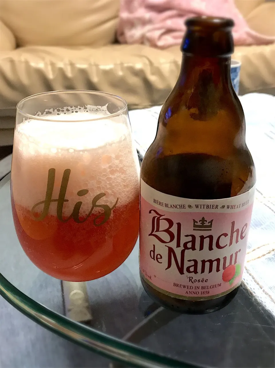 Snapdishの料理写真:Blanche de Namur Rose Beer.|モニカとマッシャドさん