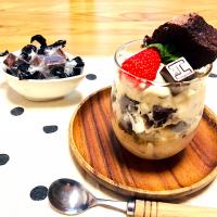 ガトーショコラとチョコチップアイス☻ັ