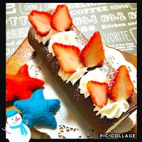 Snapdishの料理写真:チョコロールケーキ✨|くりこさん