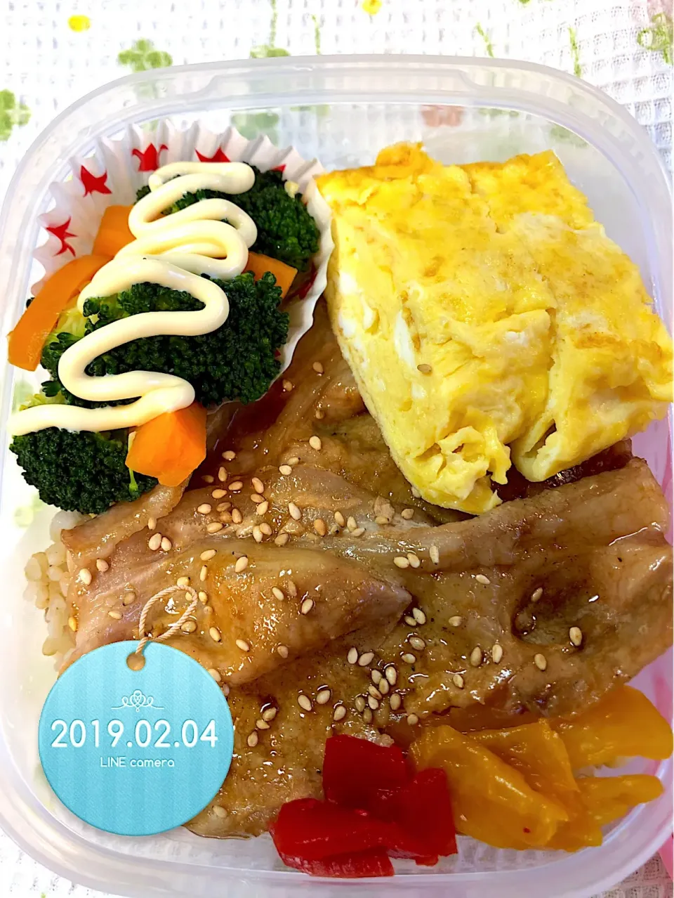 Snapdishの料理写真:豚丼JKお弁当|harutomomamaさん