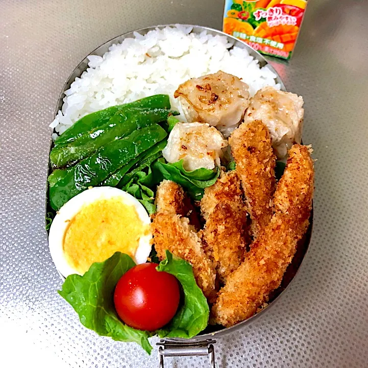 Snapdishの料理写真:高2男子のお弁当 ささみスティックフライ|チャコさん